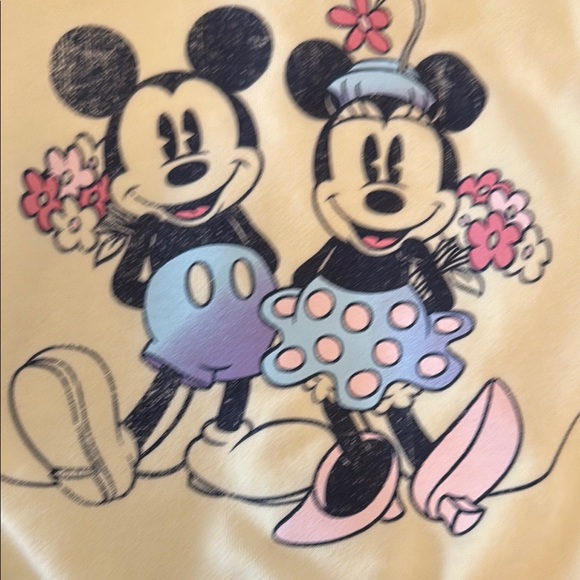 Adorable Toddler Girls GAP Disney Minnie and Mickey Yellow Sweatsuit! - Picture 2 of 12